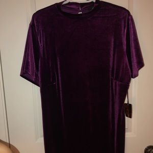 Purple velvet dress